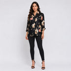 Midnight Bloom Georgette Top
