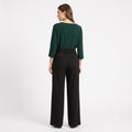 Solid Black Cotton Stretch Full-Elastic Bottom