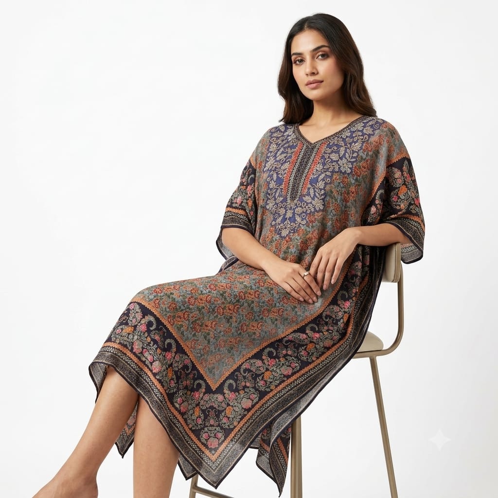 Midnight Paisley Printed Chiffon Top