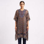 Midnight Paisley Printed Chiffon Top