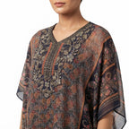 Midnight Paisley Printed Chiffon Top