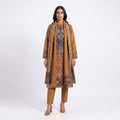 Amber Gold Ethnic Floral Printed Kurta Set