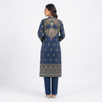 Regal Teal & Mustard Paisley Woolen Kurta Set