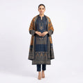 Regal Teal & Mustard Paisley Woolen Kurta Set