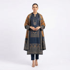 Regal Teal & Mustard Paisley Woolen Kurta Set