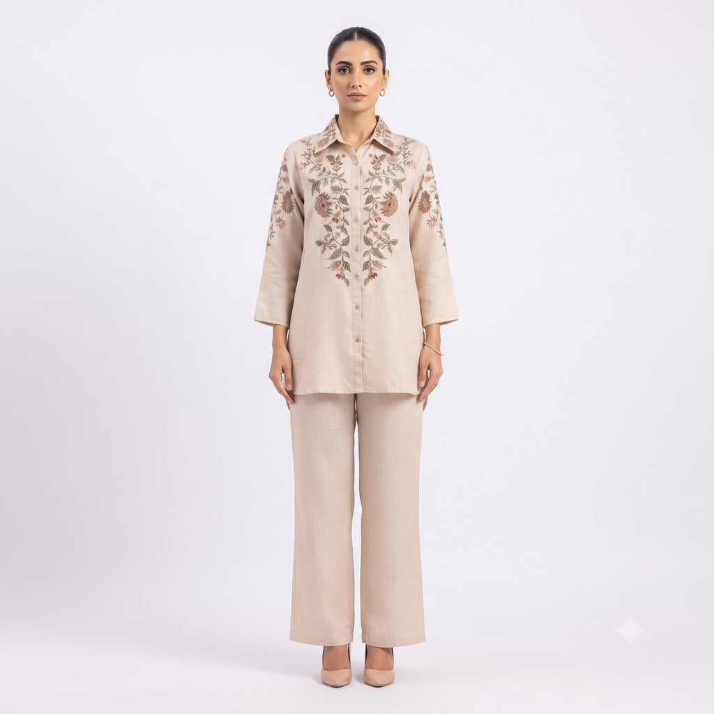 The Ivory Flora Embroidered Cord-set