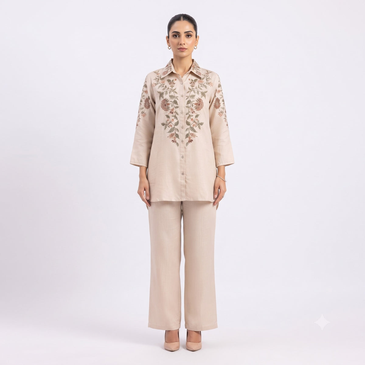 The Ivory Flora Embroidered Cord-set
