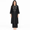 Midnight Noir Beaded Muslin Kurta Set