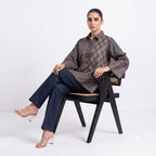 Vintage Mosaic Printed Crepe Tunic Top