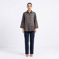 Vintage Mosaic Printed Crepe Tunic Top