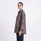 Vintage Mosaic Printed Crepe Tunic Top