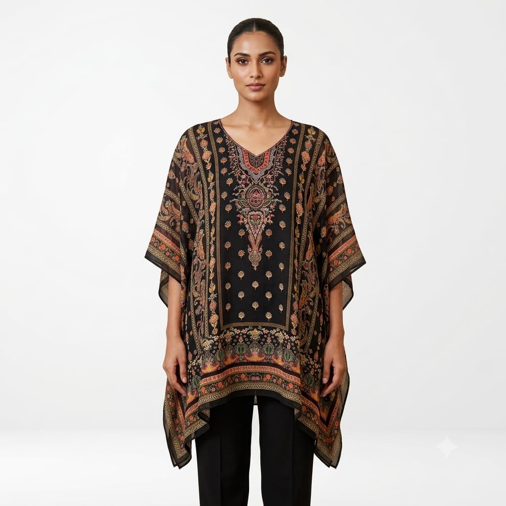 Midnight Paisley Chinon Top
