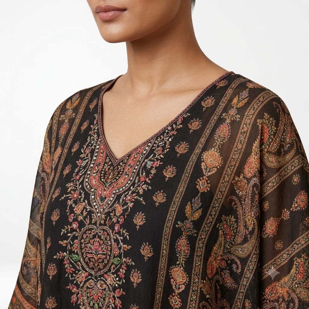 Midnight Paisley Chinon Top