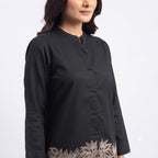 Noir Cutwork Suede Cord-set