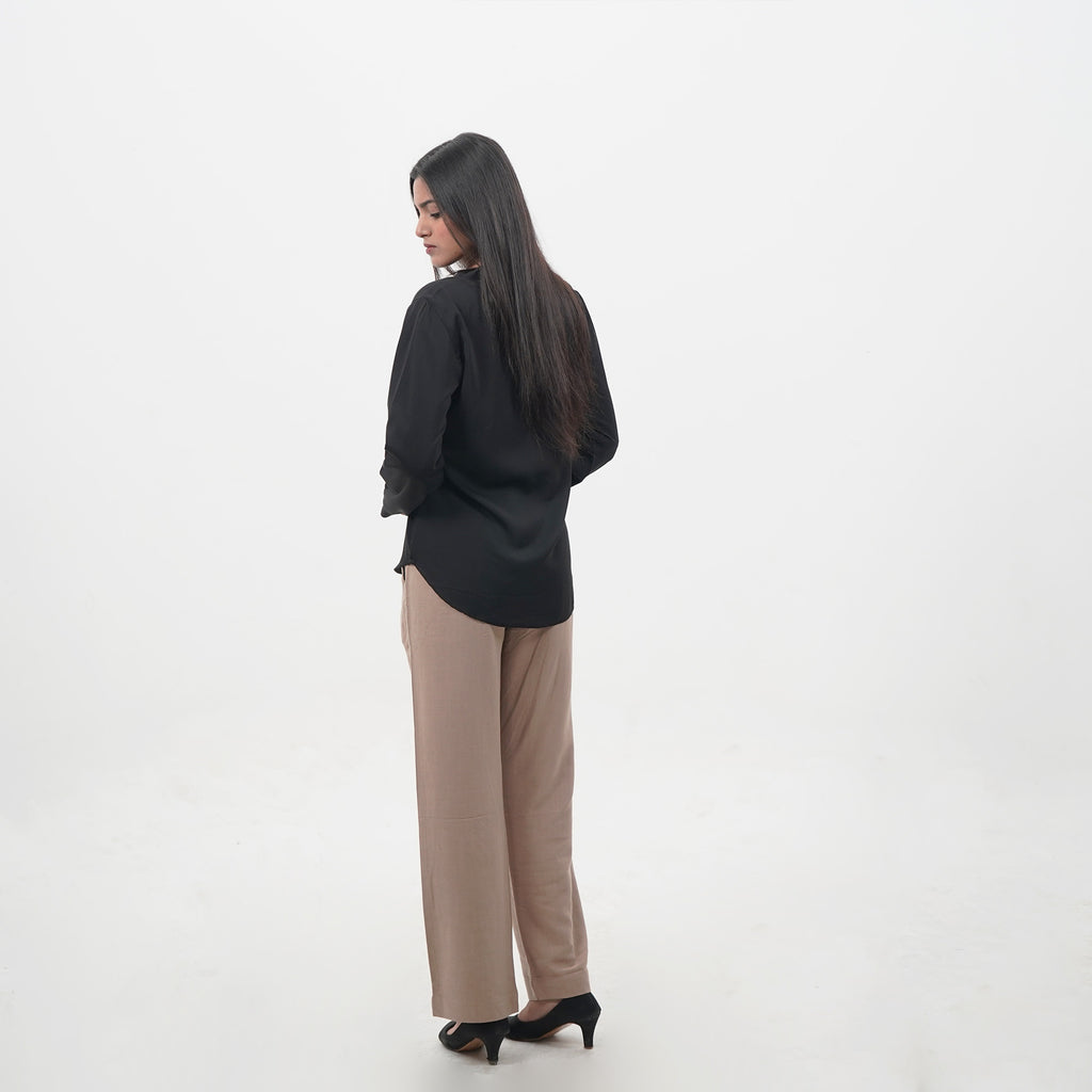 Black Long-Sleeve Top
